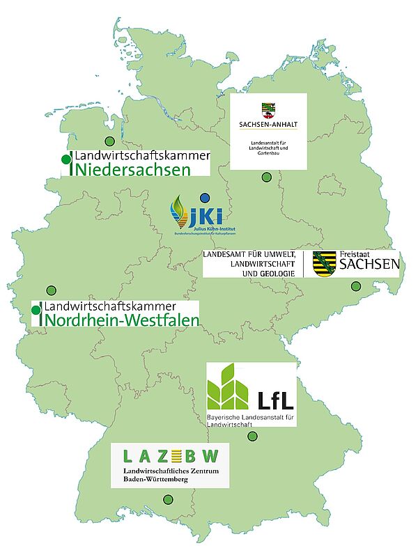 Julius Kühn-Institut als Gesamtkoordinator und beteiligte Verbundpartner des Projekts GLAKTIV ©Fischer/JKI